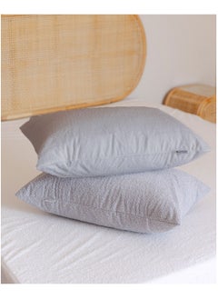 Buy Pillow protector set of 2 (Grey)50x70cm in Egypt