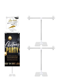 Buy 4 Pcs Adjustable Background Stand Support Kit, Metal Banner Holder, Retractable Poster Board Stand, Suitable for Parties Wedding Events Decoration, Indoor OutdoorBoard Display in Saudi Arabia