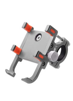 Buy Phone Holder Phone Stand for Car Bicycle Motorcycle Phone Mount Six-claw Aluminum Alloy Mobile Phone Bracket Bike Bicycle Navigation Holder Fixing Frame Stainless Mount Silver-Orange in Saudi Arabia