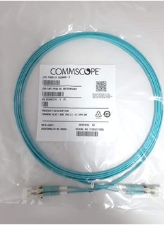 Buy CommScope fiber optic patch cord, LC to LC, OM3, twin zip, 3 m, aqua multi mode in Saudi Arabia