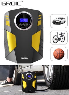 اشتري Tire Inflator Portable Air Compressor, 150PSI Powerful Tire Inflator Cordless, Digital Tire Pressure Gauge, Powerful Air Tire Pump with LED Light For Car Tires, Motorcycles, Bikes, Balls في السعودية