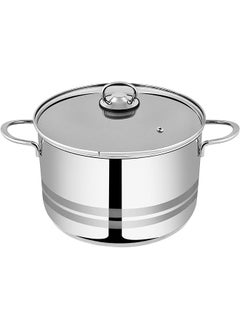 Buy Infinity Covered Stock Pot 26 Cm Pr77378 Silver Stainless Steel in Saudi Arabia