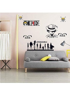 اشتري Padom One Piece Luffy Cartoon Wall Stickers Vinyl wall Art wallpaper Home Decoration Mural Wall Stickers في الامارات