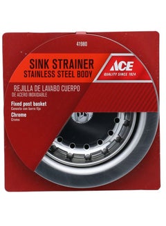 Buy Stainless Steel Sink Strainer Chrome 3.5inch in Saudi Arabia