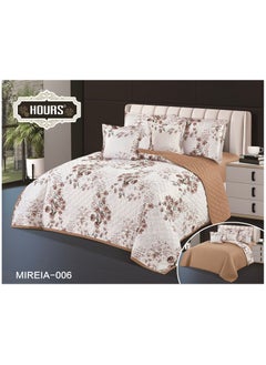 Buy Compressed double-sided floral bed comforter set, 6 pieces, size 240 * 220 cm in Saudi Arabia