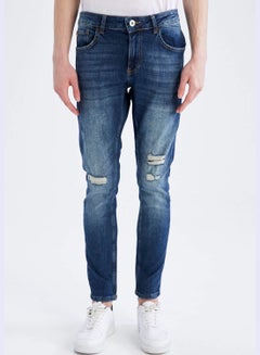 Buy Skinny Comfort Fit Distressed Jeans in Saudi Arabia