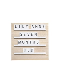 Buy Wooden Tile Letterboard Wooden Tileboard Baby Keepsake Photo Prop in Saudi Arabia