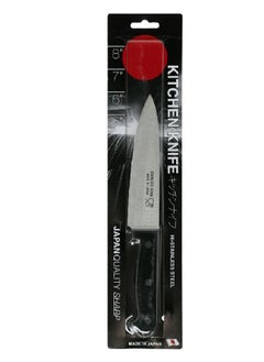 Buy Stainless Steel Kitchen Knife with Ergonomic Handle Black and Silver 6 Inch 2001-FGG-6 in Saudi Arabia