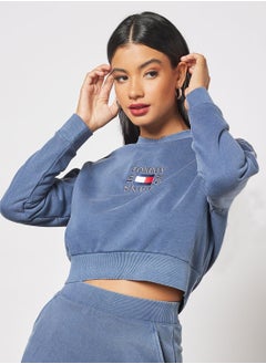 Buy Cropped Timeless Logo Sweatshirt in UAE