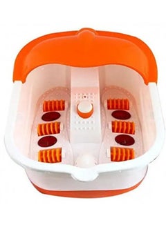 اشتري Multifunction Foot Bath Massager with Infrared Foot SPA Roller Heat Orange في الامارات