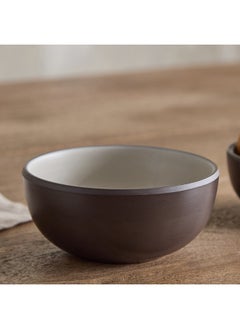 Buy Home Box Mocha Mist 2-Tone Melamine Soup Bowl 12 x 5.5 x 12 cm in UAE