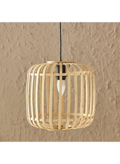 اشتري Stark Natural Bamboo Chip Shade Metal Pendant Lamp 30 x 120 x 30 cm في الامارات