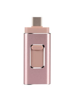 Buy 16GB USB Flash Drive, Shock Proof 3-in-1 External USB Flash Drive, Safe And Stable USB Memory Stick, Convenient And Fast Metal Body Flash Drive, Rose Gold (Type-C Interface + apple Head + USB) in UAE