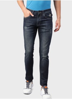 Buy Distressed Slim Fit Jeans in UAE