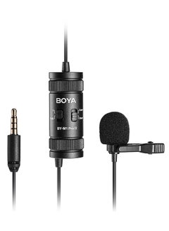 Buy BOYA Lavalier Lapel Microphone - No Battery, by-M1 Pro ll Omnidirectional Condenser Mic for iPhone Camera Android PC Windows - for YouTube, Interview, Video Recording 19.6ft(6m) in UAE