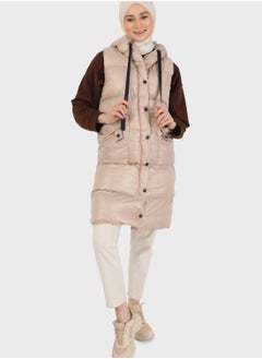 Buy Hooded Pocket Detail Vest in UAE