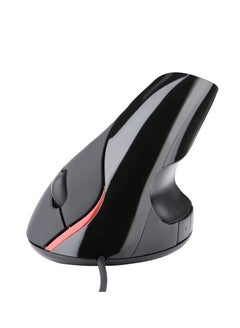 Buy USB Ergonomic Vertical Wrist Healing Optical Wired Mouse for PC (Black 1600DPI 2.4GHz) in UAE