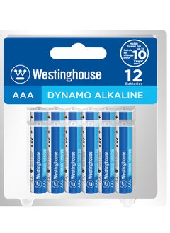 Buy Westinghouse Dynamo AAA Alkaline Battery, 1.5V, 1200mAh Blister Pack of 12 in UAE