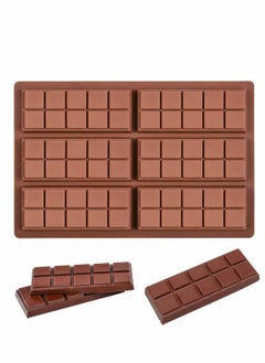 اشتري Silicone Chocolate Molds, Rectangle Chocolate Bar Sweet Molds Silicone Bakeware Wax Melt Molds, Non-Stick and Bpa Free for Hard Candy, Chocolate, Gummy, Caramel, Ganache, Ice Cubes Mini Silicone Mold في الامارات