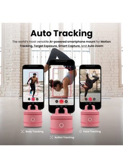 اشتري Pod Lite Fitness Tracking Phone Holder, Auto 360° Rotation, Selfie, Handsfree Video Recording - Pink في الامارات