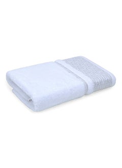 Buy Rays Lurex Bath Towel, Ivory & Silver - 500 GSM, 140x70 cm in UAE