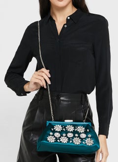 Buy Crystal Embellished Clutch Bag in UAE