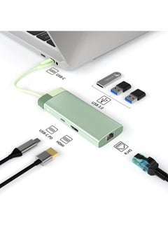 Buy USB C Hub 6 in 1 Type C Hub Multport Adapter Compatible with 100W Pd+4K HDMI+USB3.0*3+1000W RJ45 in Saudi Arabia