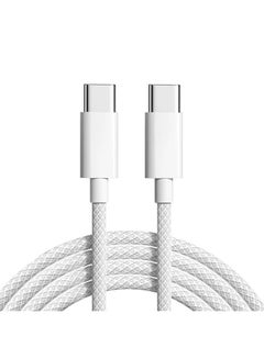 Buy USB-C To USB Type-C Cable 60W PD Charging Cable 1M White in Saudi Arabia