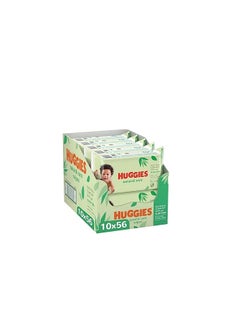 اشتري Huggies Natural Baby Wipes, Aloe Vera Wipes, 10 Pack x 56 Wipes في الامارات