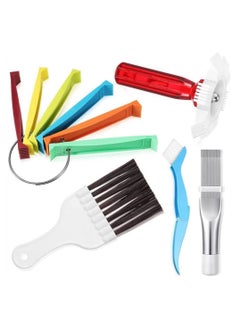 Buy 5 Pcs Air Conditioner Fin Cleaner Set, 3 Different Fin Comb Condenser Fin Straightener and 2 Different Brush Condenser to More Scenarios Evaporator Radiator Repair Clean Tool Set in Saudi Arabia