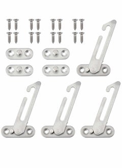 Buy 4PCS Window Restrictor Locks UPVC Window Restrictor Hook Window Security Lock Stainless Steel Child Lock Restrictor Safety Catch with Screws- Right in Saudi Arabia