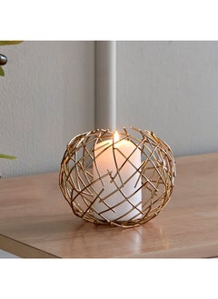 Buy Lamya Metal Wire Candleholder 13 x 10 x 13 cm in UAE