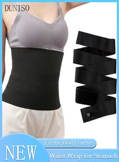 اشتري 3M Waist Wrap for Stomach Waist Belt Waist Trainer for Women Post Partum with Loop Design Tightness Adjustable Invisible Tummy Bandage Wrap Waist في السعودية