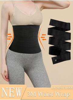 Buy 3M Waist Wrap for Stomach Waist Belt Waist Trainer for Women Post Partum with Loop Design Tightness Adjustable Invisible Tummy Bandage Wrap Waist in Saudi Arabia