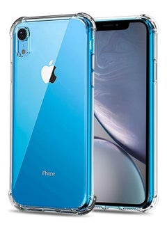 اشتري غطاء حماية لجهاز iPhone XR مصنوع من مادة TPU الشفافة والمرنة، مضاد للصدمات ورفيع بظهر شفاف وزوايا معززة (iPhone XR، شفاف) في الامارات