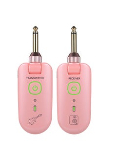 Buy double W3 Portable UHF Wireless Guitar Transmitter and Receiver Set 50M Transmission Range Audio Wireless System Built-in Rechargeable Lithium Battery in UAE