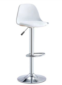 Buy Simple Stainless Steel Household High Bar Stool, Swivel and Adjustable Height Backrest Bar Stool in Saudi Arabia