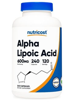 Buy Nutricost Alpha Lipoic Acid 600 mg per Capsule, 240 Capsules in UAE