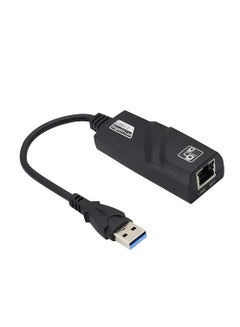 Buy Wired Network Adapter USB 3.0 To Gigabit Ethernet RJ45 Black in UAE