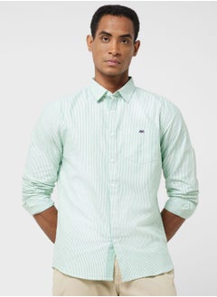 Buy Thomas Scott Men Green Smart Slim Fit Opaque Casual Shirt in UAE