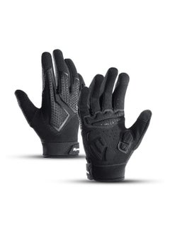 Buy Cycling Gloves, for Men Touch Screen Bike Gloves, Screen Motorcycle Full Finger Gloves, Full Finger Shock-Absorbing, Gel Pad Breathable, for Bicycling Driving Training, Work Sports Gloves in Saudi Arabia