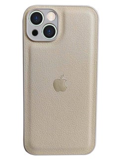 اشتري Leather Case Back Cover For Apple Iphone 13 - Beige في مصر