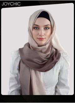 Buy Gradient Color Fashion Hijab  Ice Silk Women Muslim Headwear Wearable Traditional Wear Long Head Scarf for All Seasons One Size in Saudi Arabia