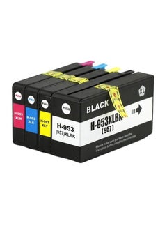 Buy Ink Cartridges 953XL for HP High Yield 4-Pack Black Cyan Magenta Yellow 953 XL for OfficeJet Pro 7720 7730 7740 8210 8218 8710 8715 in UAE