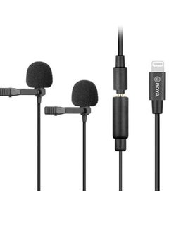 Buy Dual Lavalier Lightening Connector Microphone M2D in UAE