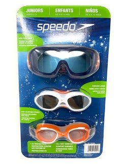 Buy Junior Swim Goggles 3 Pack Multi Color & Shape Variety Pack in Saudi Arabia