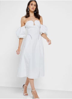 Buy Bardot Frill Sleeve Dress in UAE