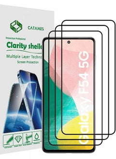 اشتري 3 Pack For Samsung Galaxy F54 5G Screen Protector Tempered Glass Full Glue Back في الامارات