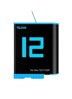 Buy TELESIN BLUE COLOR LITHIUM BATTERY FOR GOPRO HERO 12 11 10 9 in UAE