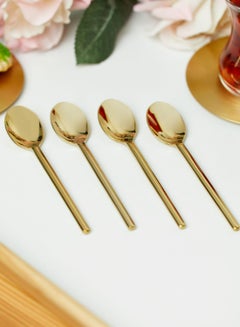 Buy Set Of 4 Moderne 24Ct Gold Plated Spoons in UAE